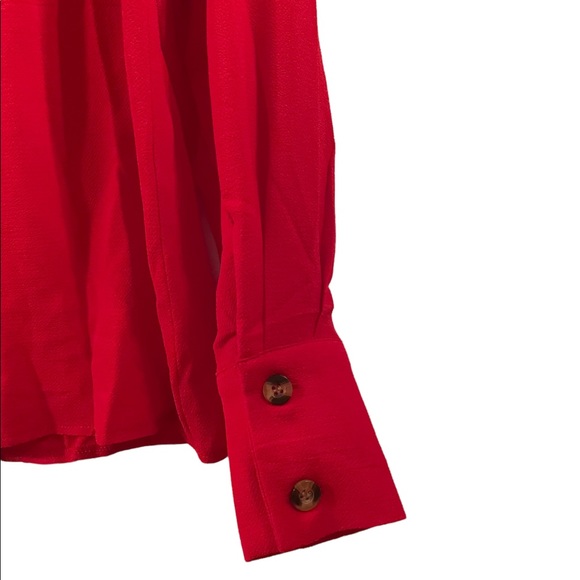 beautiful red long sleeve blouse - Picture 5 of 6
